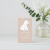 Polar Beer Winter Pink Baby shower Book Request Informatiekaartje (Staand voorkant)