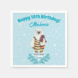 Polar Beer Winter Pool Kids Verjaardagsfeest Servet