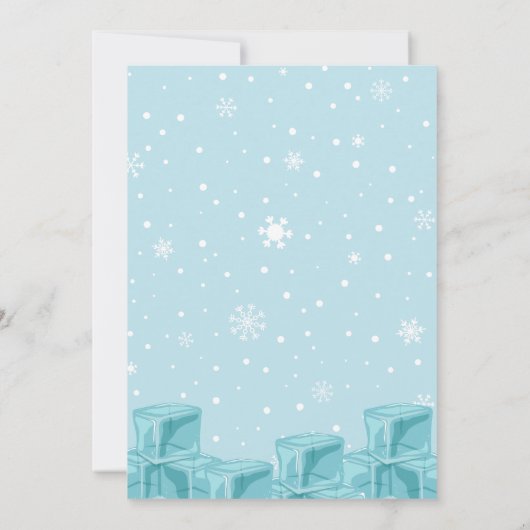 Polar Beer Winter Pool Party Kids Verjaardagsfeest Kaart (Achterkant)