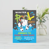 Polar Beer Winter Pool Party Plunge Kaart (Staand voorkant)