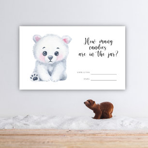 Polar beer winter raden hoeveel snoepjes informatiekaartje