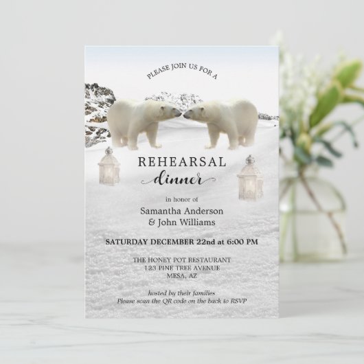 Polar Beer Winter Weddenschap Kaart (Staand voorkant)