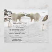 Polar Beer Winter Wedding Foto: Bedankt Briefkaart (Achterkant)