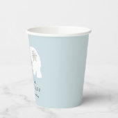 Polar Beer Winter Wonderland Blue 1st Birthday Papieren Bekers (Links)