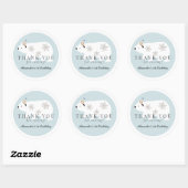 Polar Beer Winter Wonderland Blue Birthday Ronde Sticker (Vel)