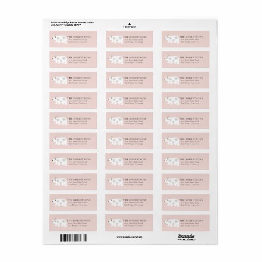 Polar Beer Winter Wonderland Roze label (Full Sheet)