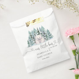 Polar Beer Winter Woodland Minimalistisch Baby sho Bedankzakje