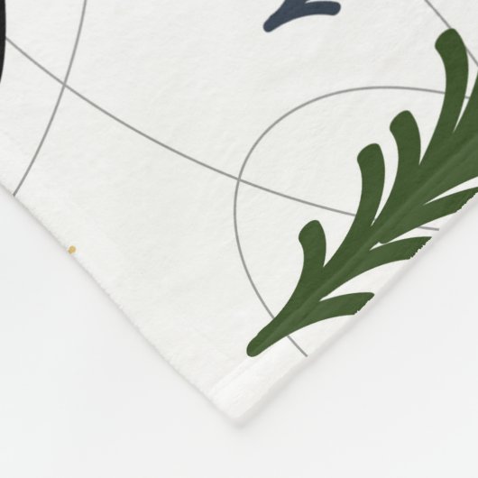 Polar beer winterlandschap, Kerstmis achtergrond. Fleece Deken (Hoek)