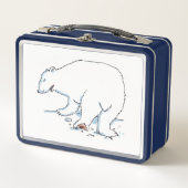 Polar Beer wit en blauw lunchbox (Voorkant)