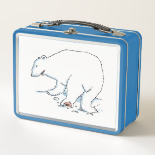 Polar Beer wit en lichtblauw lunchbox