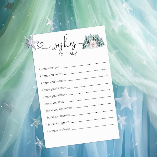 Polar Beer Woodland Baby shower Wishes voor Baby (Creator heeft geüpload)