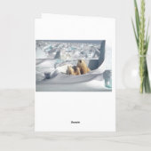 Polar Beren Arctic Wildlife Blank Wenskaart Kaart (Achterkant)