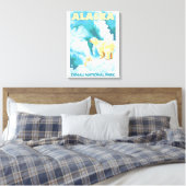 Polar Beren & Cub - Nationaal Park Denali, Alaska Canvas Afdruk (Insitu (Slaapkamer))