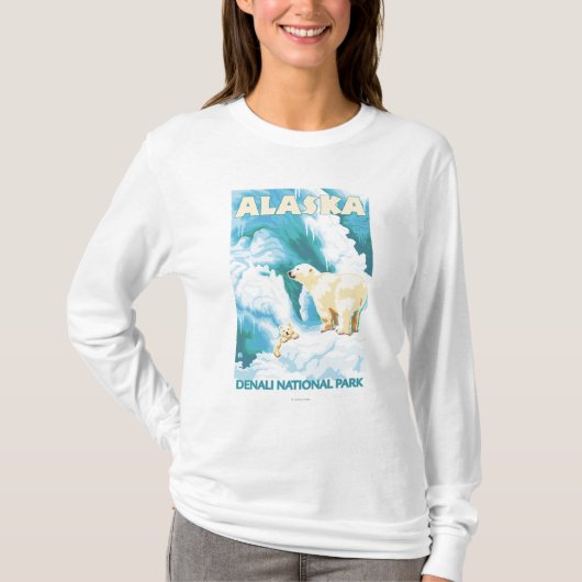 Polar Beren & Cub - Nationaal Park Denali, Alaska T-shirt (Voorkant)