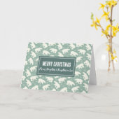 Polar Beren Daughter & Daughter in Law Christmas Kaart (Gele Bloem)