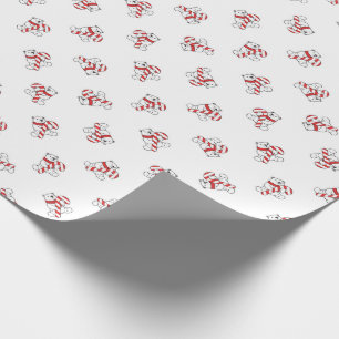 Polar Beren en Candy Canes Cadeaupapier
