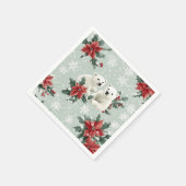 Polar Beren en sneeuwvlokken Vrolijk kerstfeest Servet (Hoek)