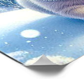 Polar Beren en Snowy Winter Scene Schilderen Poster (Hoek)