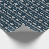 Polar Beren gebreid winterpatroon Cadeaupapier (Hoek)