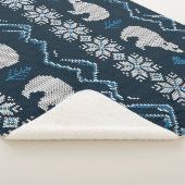 Polar Beren gebreid winterpatroon Sherpa Deken (3/4)