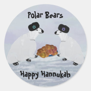 Polar Beren Hannukah Nachten Stickers