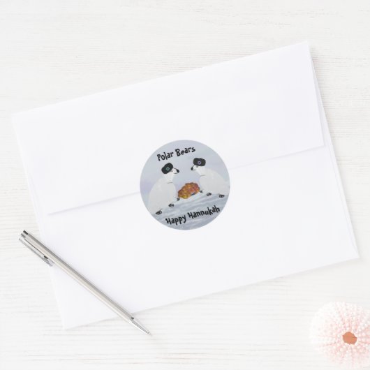Polar Beren Hannukah Nachten Stickers (Envelop)
