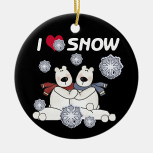 Polar Beren Ik hou van Snow Keepsake Ornament