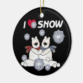 Polar Beren Ik hou van Snow Keepsake Ornament (Links)