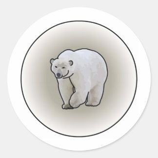 Polar Beren in een Blizzard Ronde Sticker