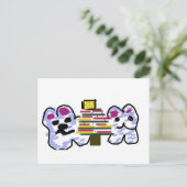 Polar beren kerst briefkaart (Staand voorkant)