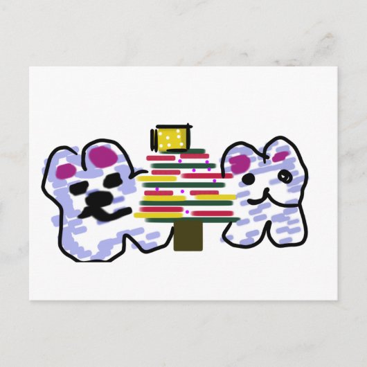 Polar beren kerst briefkaart (Voorkant)