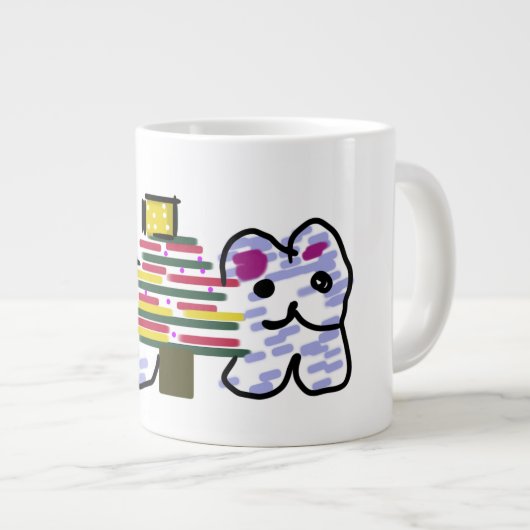 Polar beren kerst grote koffiekop (Voorkant rechts)