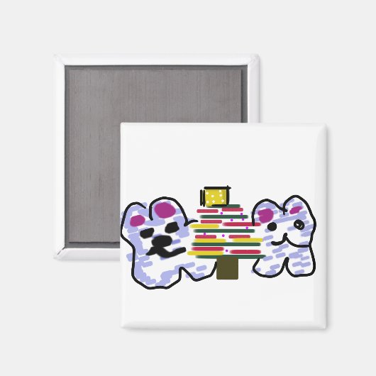 Polar beren kerst magneet (Voorkant / Achterkant)