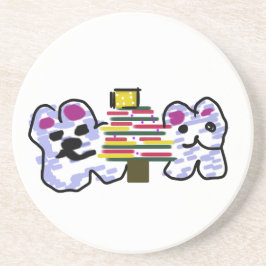 Polar beren kerst zandsteen onderzetter