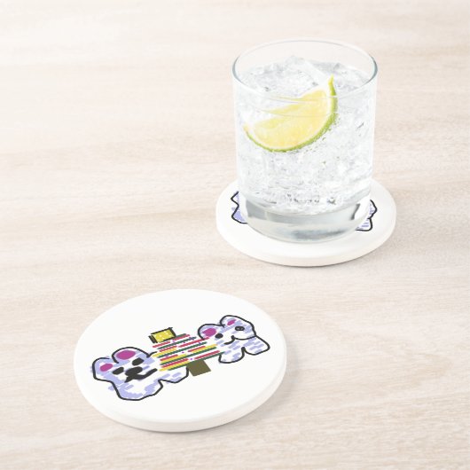 Polar beren kerst zandsteen onderzetter (Zijkant)