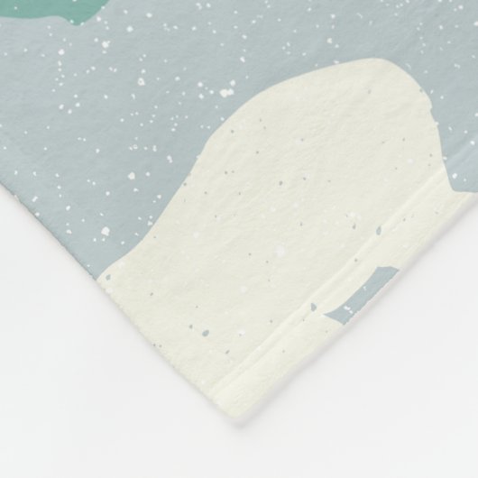 Polar Beren kerstwinterpatroon Fleece Deken (Hoek)