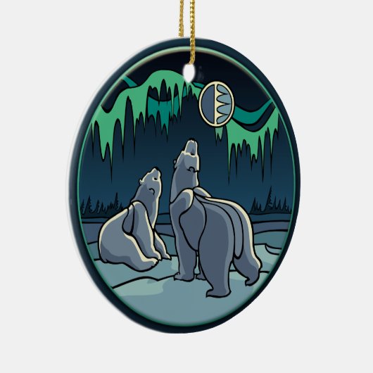 Polar Beren Ornament Gepersonaliseerde Beer Art Gi (Rechts)