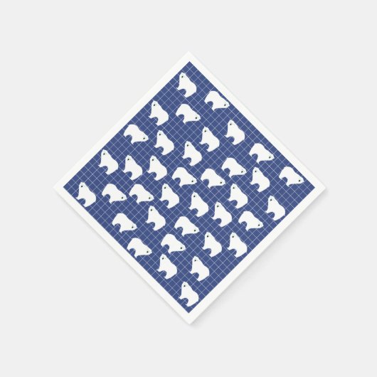 Polar Beren papieren servetten (Hoek)