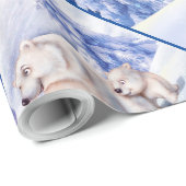 Polar beren PEACE kerstinpakpapier Cadeaupapier (Rol Hoek)