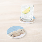 Polar Beren Stone Onderzetter (Zijkant)