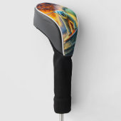 Polar Beren Surfen 02 ontwerp van Rich AmeN Gill Golfheadcover (Schuin)