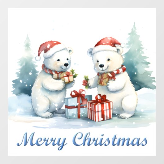 Polar Beren venster Cling Raamsticker (Vel)