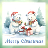 Polar Beren venster Cling Raamsticker (Vel 3)