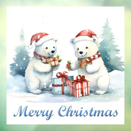 Polar Beren venster Cling Raamsticker (Vel 3)