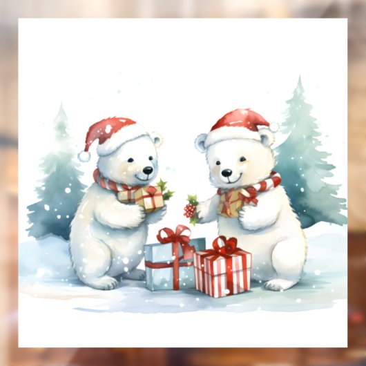 Polar Beren venster Cling Raamsticker (Vel 2)
