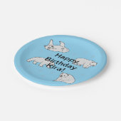 Polar Beren Verjaardag Papieren Bordje (Gekanteld)