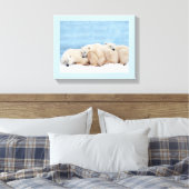 Polar Beren verpakt Canvas Afdruk (Insitu (Slaapkamer))