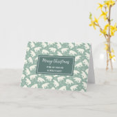 Polar Beren Vriend & Familie Vrolijk Kerstfeest Kaart (Gele Bloem)