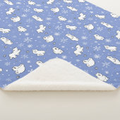 Polar Beren Winter Wonderland Sneeuwvlokken Baby K Sherpa Deken (3/4)