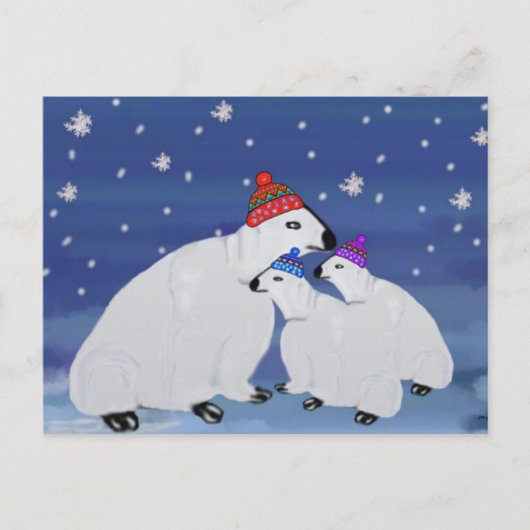 Polar Beren Wintervakantie Briefkaarten (Voorkant)